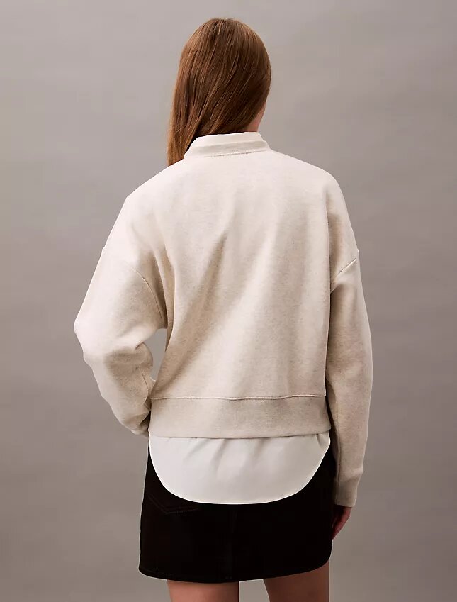 Monogram Fleece Cropped Sweatshirt Monogram Fleece Cropped Sweatshirt