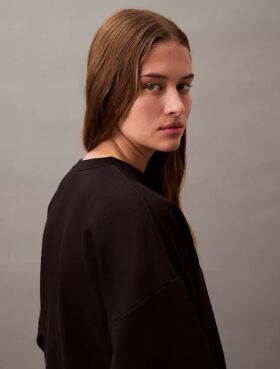 Monogram Fleece Cropped Sweatshirt