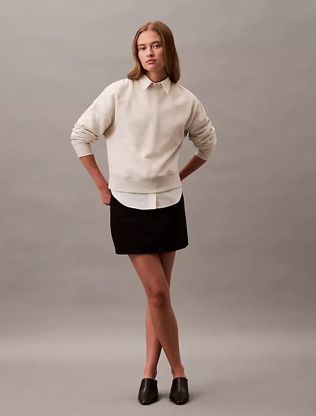 Monogram Fleece Cropped Sweatshirt Monogram Fleece Cropped Sweatshirt