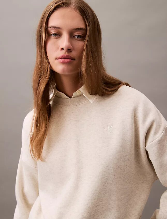 Monogram Fleece Cropped Sweatshirt Monogram Fleece Cropped Sweatshirt