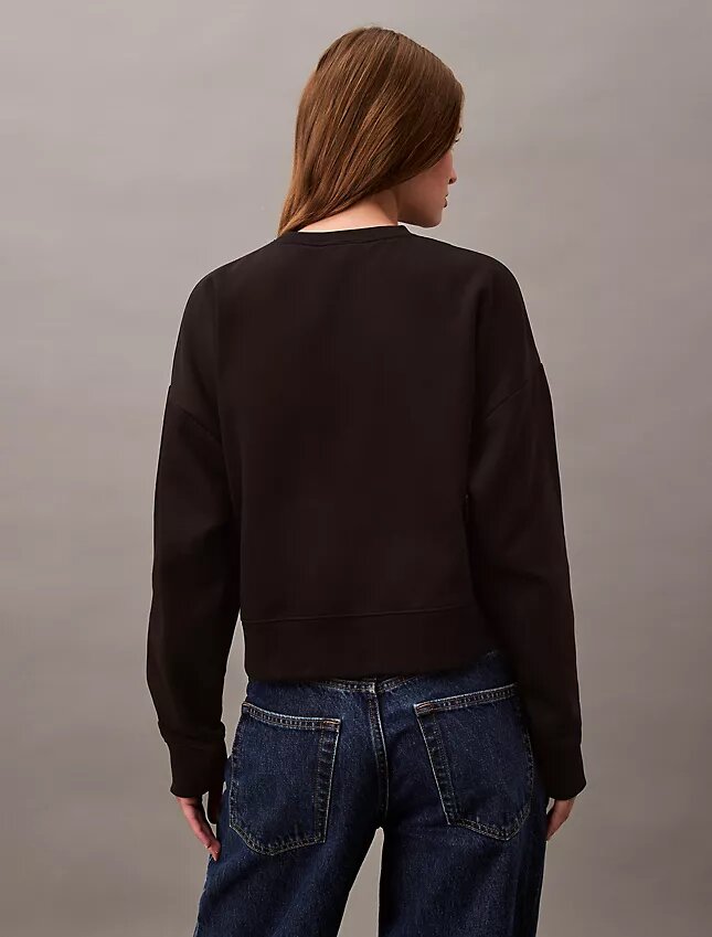 Monogram Fleece Cropped Sweatshirt Monogram Fleece Cropped Sweatshirt