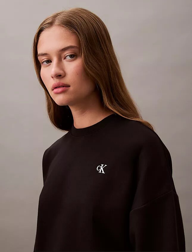 Monogram Fleece Cropped Sweatshirt Monogram Fleece Cropped Sweatshirt