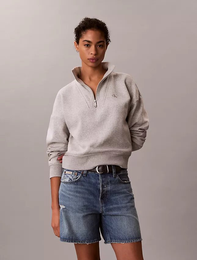 Monogram Fleece Quarter Zip Sweatshirt Monogram Fleece Quarter Zip Sweatshirt