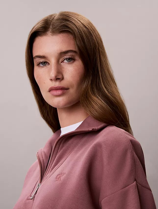 Monogram Fleece Quarter Zip Sweatshirt Monogram Fleece Quarter Zip Sweatshirt