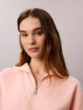 Monogram Fleece Quarter Zip Sweatshirt