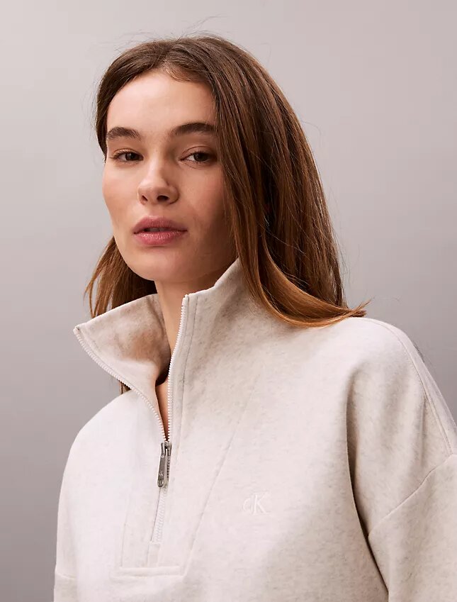 Monogram Fleece Quarter Zip Sweatshirt Monogram Fleece Quarter Zip Sweatshirt