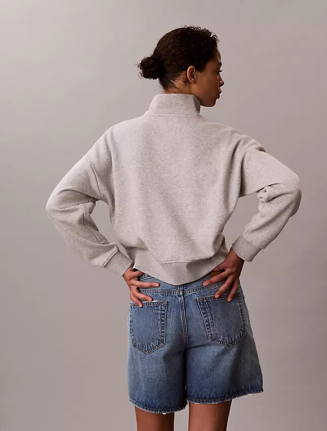 Monogram Fleece Quarter Zip Sweatshirt Monogram Fleece Quarter Zip Sweatshirt