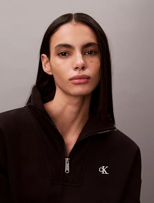 Monogram Fleece Quarter Zip Sweatshirt Monogram Fleece Quarter Zip Sweatshirt