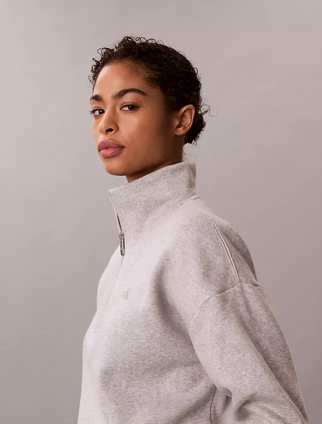 Monogram Fleece Quarter Zip Sweatshirt Monogram Fleece Quarter Zip Sweatshirt