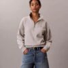 Monogram Fleece Quarter Zip Sweatshirt Monogram Fleece Quarter Zip Sweatshirt