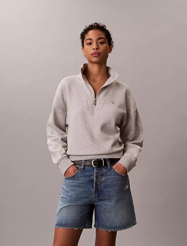 Monogram Fleece Quarter Zip Sweatshirt Monogram Fleece Quarter Zip Sweatshirt