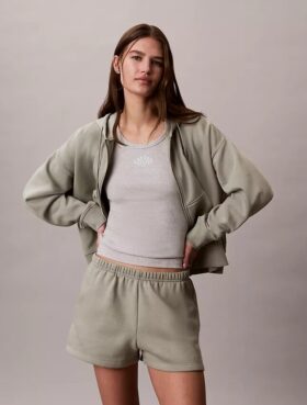 Monogram Fleece Zip Hoodie