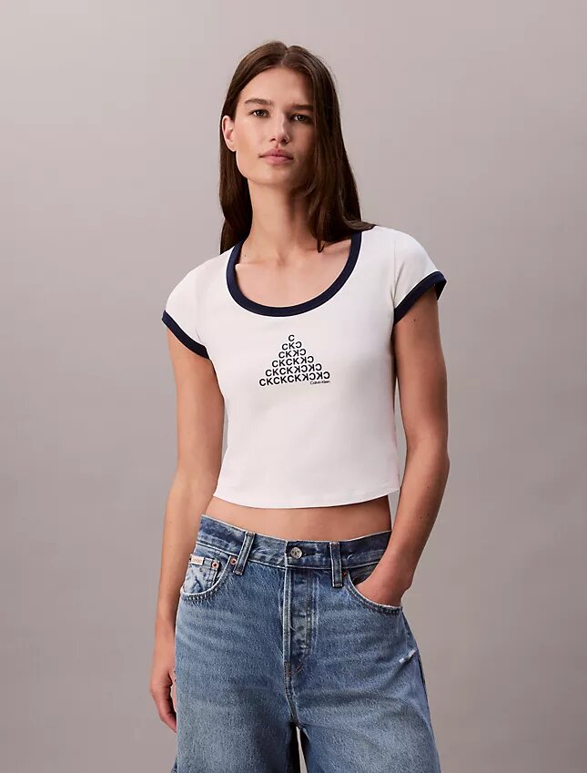 Monogram Logo Shape Graphic Slim T-Shirt Monogram Logo Shape Graphic Slim T-Shirt