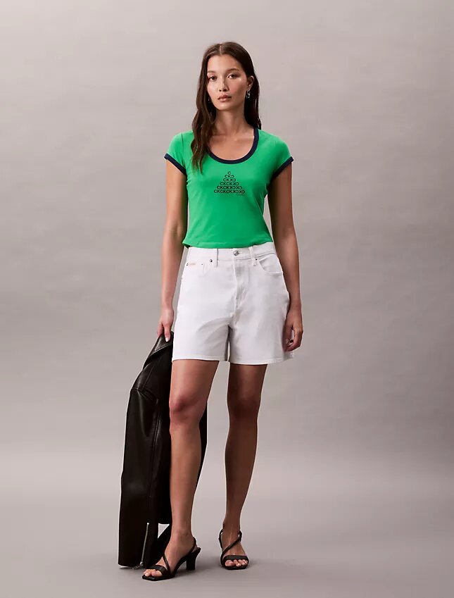 Monogram Logo Shape Graphic Slim T-Shirt Monogram Logo Shape Graphic Slim T-Shirt