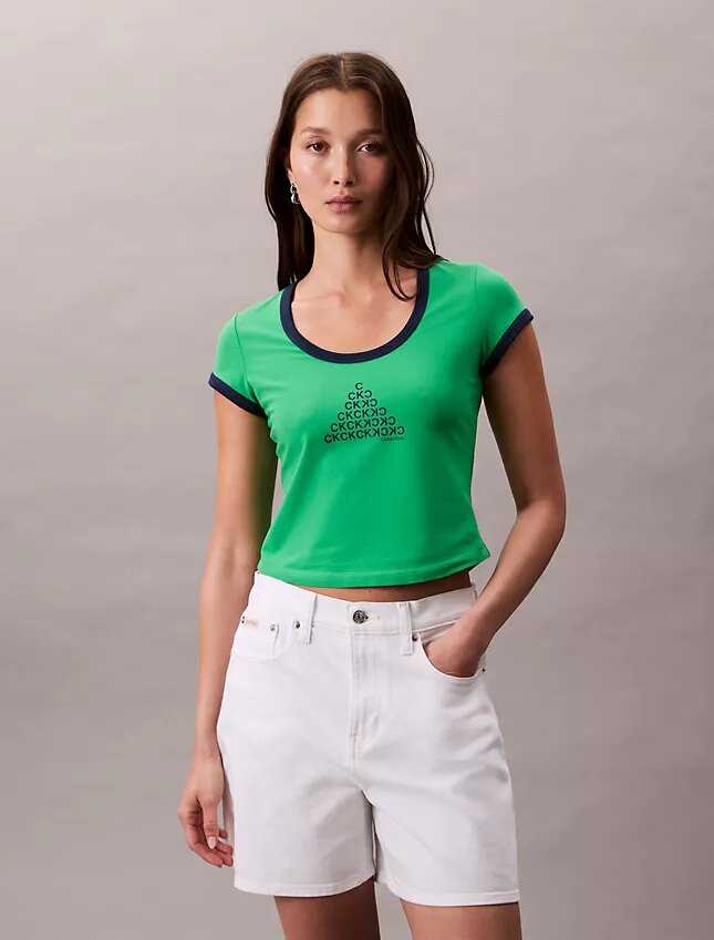 Monogram Logo Shape Graphic Slim T-Shirt Monogram Logo Shape Graphic Slim T-Shirt