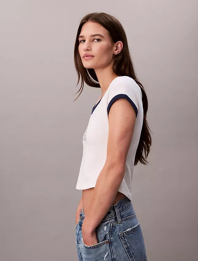 Monogram Logo Shape Graphic Slim T-Shirt Monogram Logo Shape Graphic Slim T-Shirt