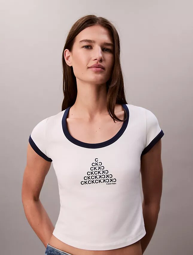 Monogram Logo Shape Graphic Slim T-Shirt Monogram Logo Shape Graphic Slim T-Shirt