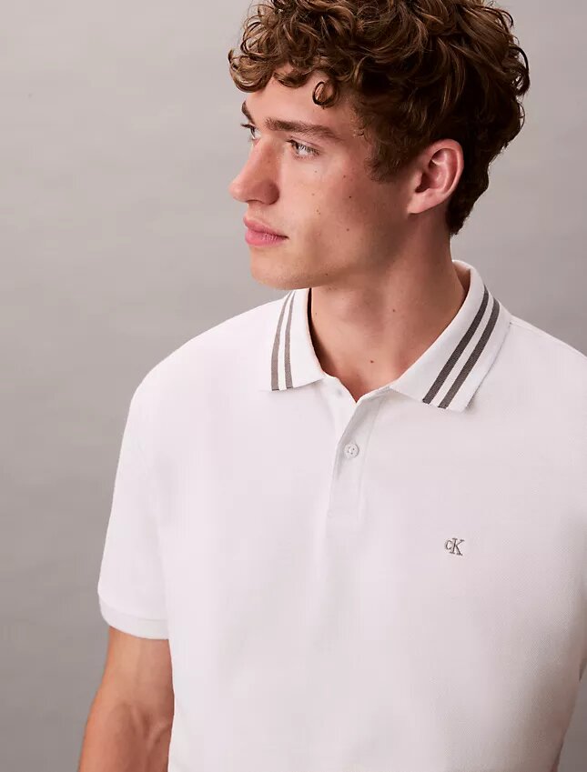 Monogram Pique Tipped Classic Polo Shirt Monogram Pique Tipped Classic Polo Shirt