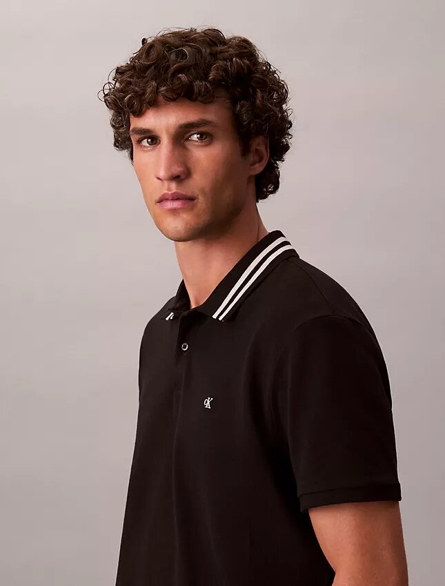 Monogram Pique Tipped Classic Polo Shirt Monogram Pique Tipped Classic Polo Shirt