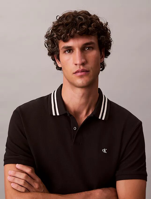 Monogram Pique Tipped Classic Polo Shirt Monogram Pique Tipped Classic Polo Shirt