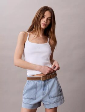 Monogram Ribbed Tank Top