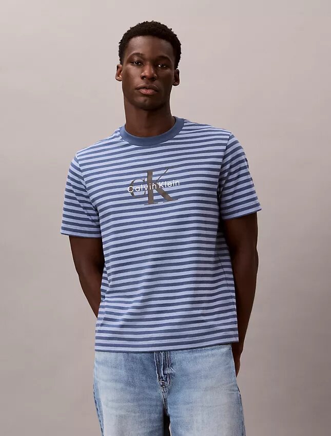Monogram Stripe Relaxed T-Shirt Monogram Stripe Relaxed T-Shirt