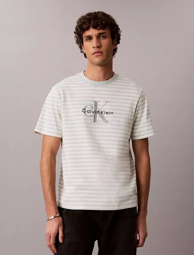 Monogram Stripe Relaxed T-Shirt Monogram Stripe Relaxed T-Shirt