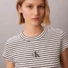 Monogram Stripe Rib Baby Tee Monogram Stripe Rib Baby Tee