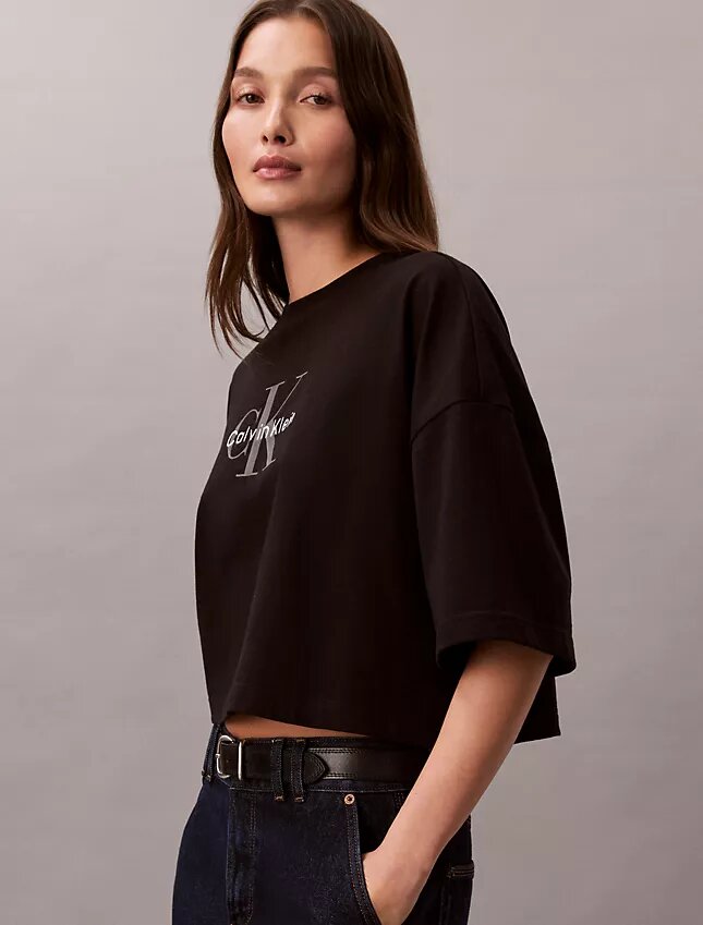Monologo Cropped Boxy T-Shirt Monologo Cropped Boxy T-Shirt