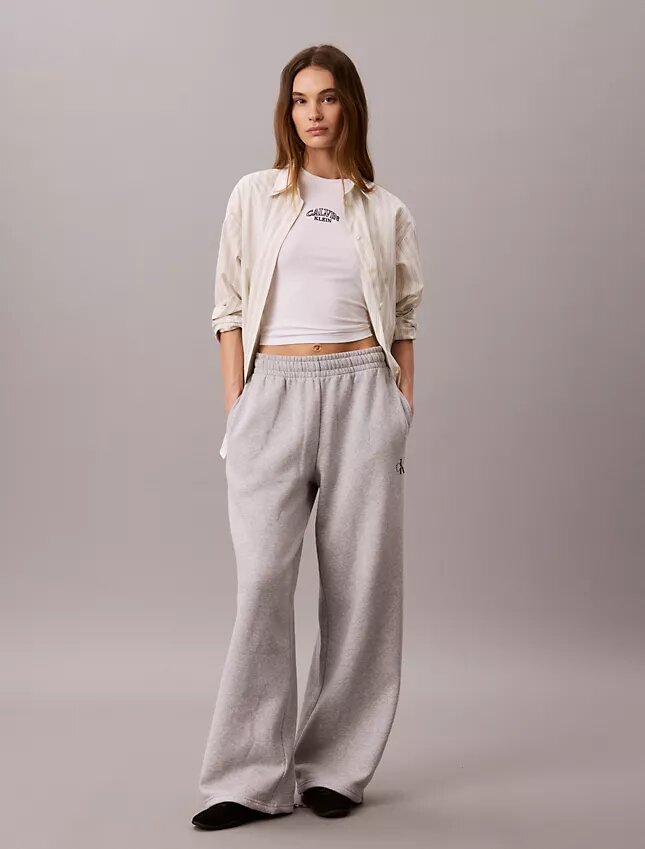 Monologo Fleece Wide Leg Sweatpants Monologo Fleece Wide Leg Sweatpants
