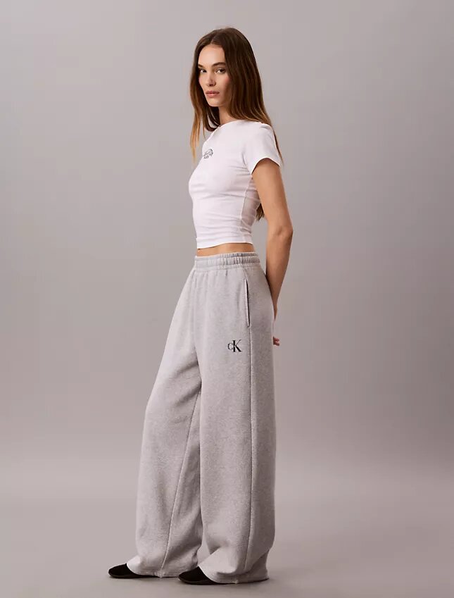 Monologo Fleece Wide Leg Sweatpants Monologo Fleece Wide Leg Sweatpants