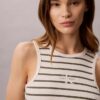 Monologo Rib Stripe Midi Dress Monologo Rib Stripe Midi Dress