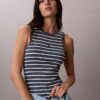 Monologo Rib Stripe Midi Dress Monologo Rib Stripe Midi Dress