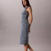 Monologo Rib Stripe Midi Dress Monologo Rib Stripe Midi Dress
