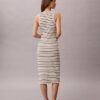 Monologo Rib Stripe Midi Dress Monologo Rib Stripe Midi Dress
