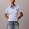 Monologo Stripe Rib Polo T-Shirt Monologo Stripe Rib Polo T-Shirt
