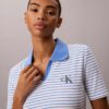 Monologo Stripe Rib Polo T-Shirt Monologo Stripe Rib Polo T-Shirt