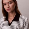 Monologo Stripe Rib Polo T-Shirt Monologo Stripe Rib Polo T-Shirt