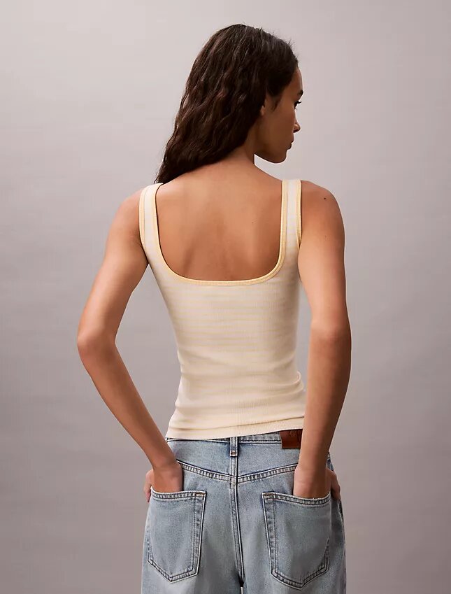 Monologo Stripe Rib Tank Top Monologo Stripe Rib Tank Top