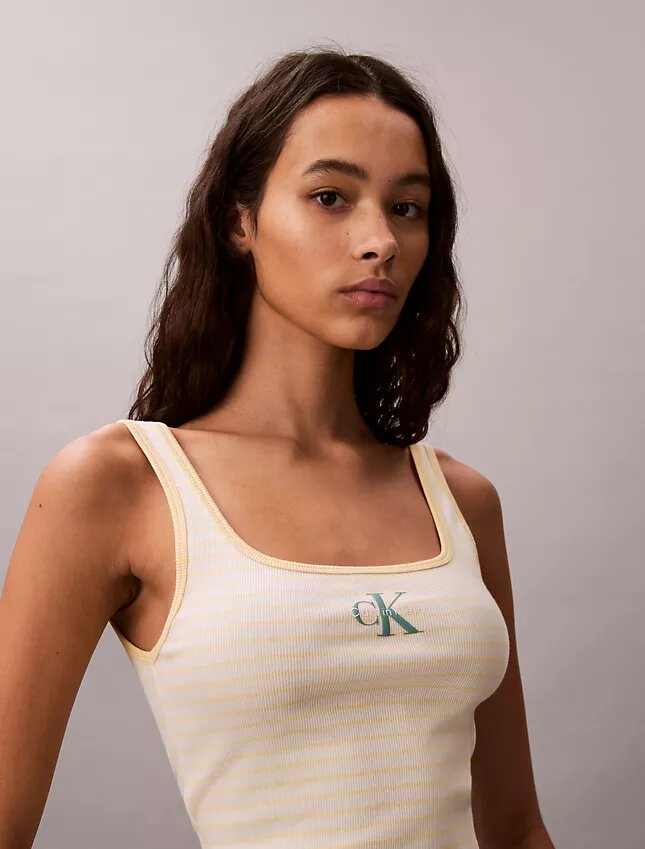 Monologo Stripe Rib Tank Top Monologo Stripe Rib Tank Top