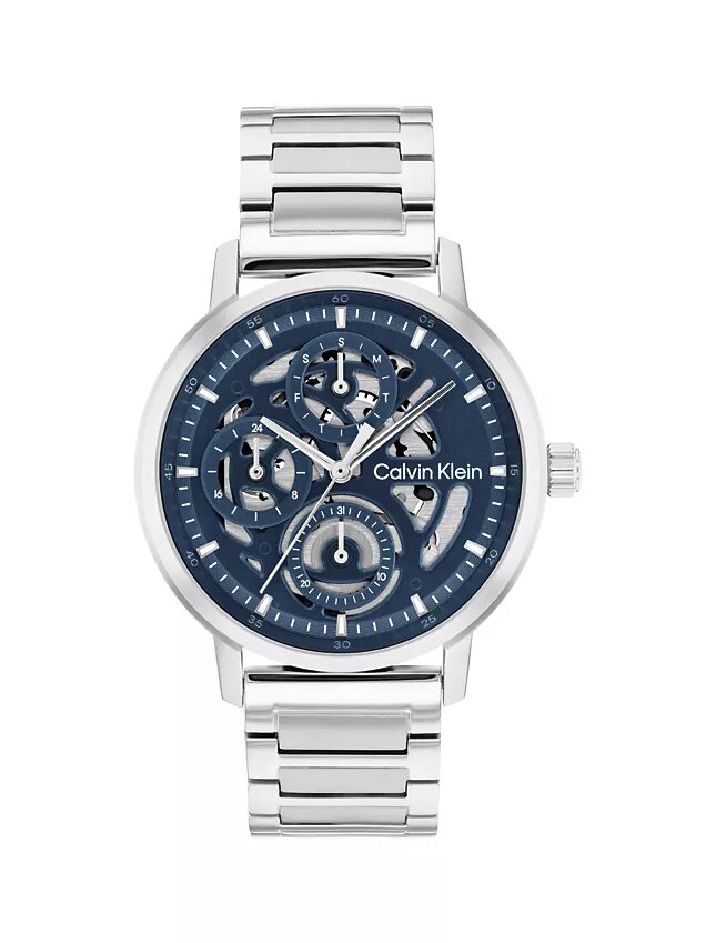 Multifunction Exposed Dial Link Bracelet Watch Multifunction Exposed Dial Link Bracelet Watch