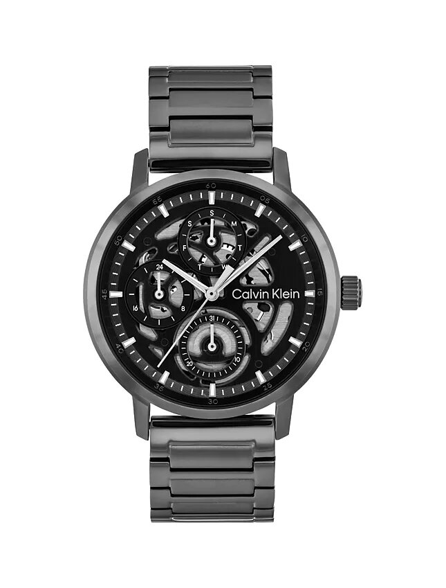 Multifunction Exposed Dial Link Bracelet Watch Multifunction Exposed Dial Link Bracelet Watch