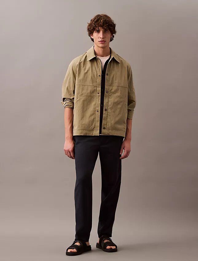 Nylon Blend Classic Shirt Jacket Nylon Blend Classic Shirt Jacket