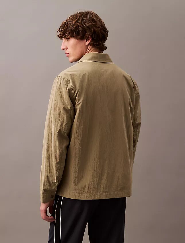 Nylon Blend Classic Shirt Jacket Nylon Blend Classic Shirt Jacket