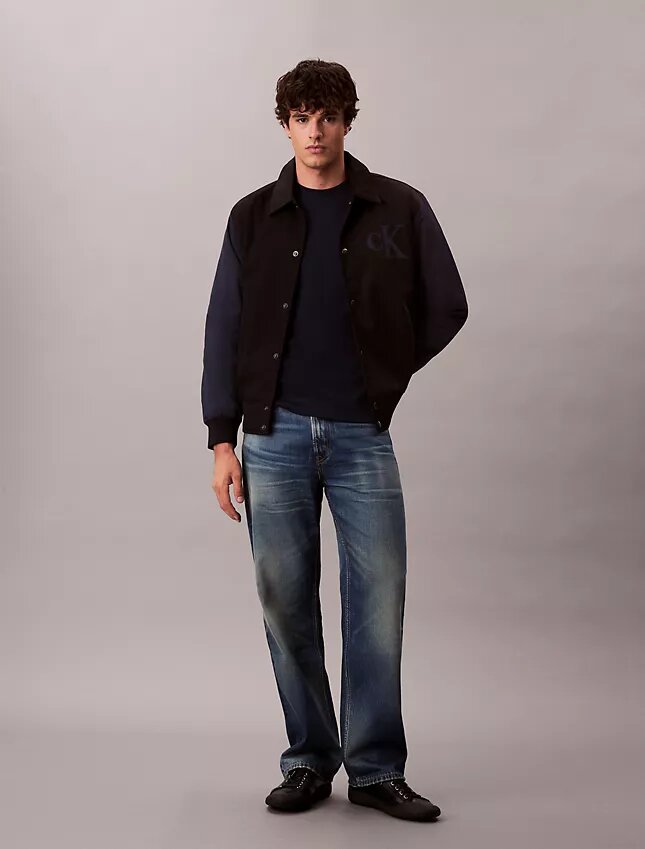 Nylon Cotton Varsity Bomber Jacket Nylon Cotton Varsity Bomber Jacket