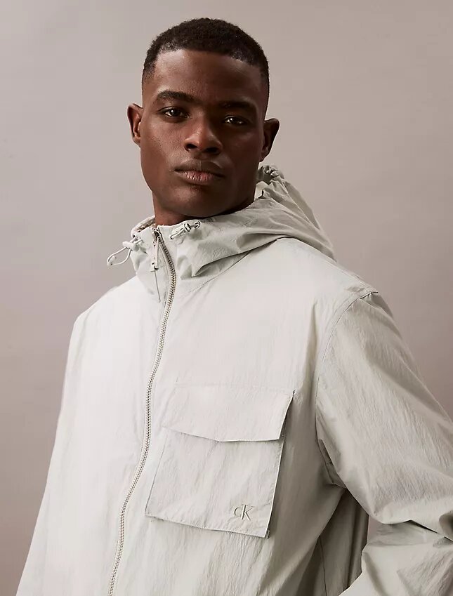 Nylon Hooded Relaxed Jacket Nylon Hooded Relaxed Jacket