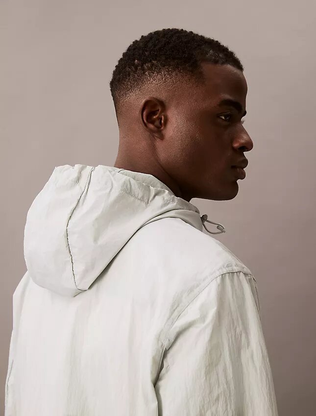 Nylon Hooded Relaxed Jacket Nylon Hooded Relaxed Jacket