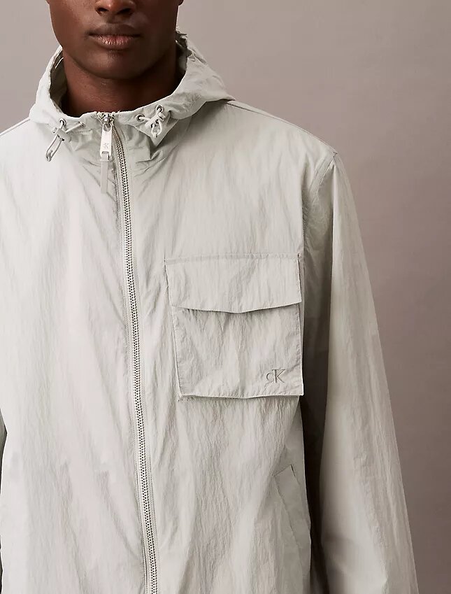 Nylon Hooded Relaxed Jacket Nylon Hooded Relaxed Jacket
