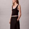Nylon Midi Pull-On Skirt