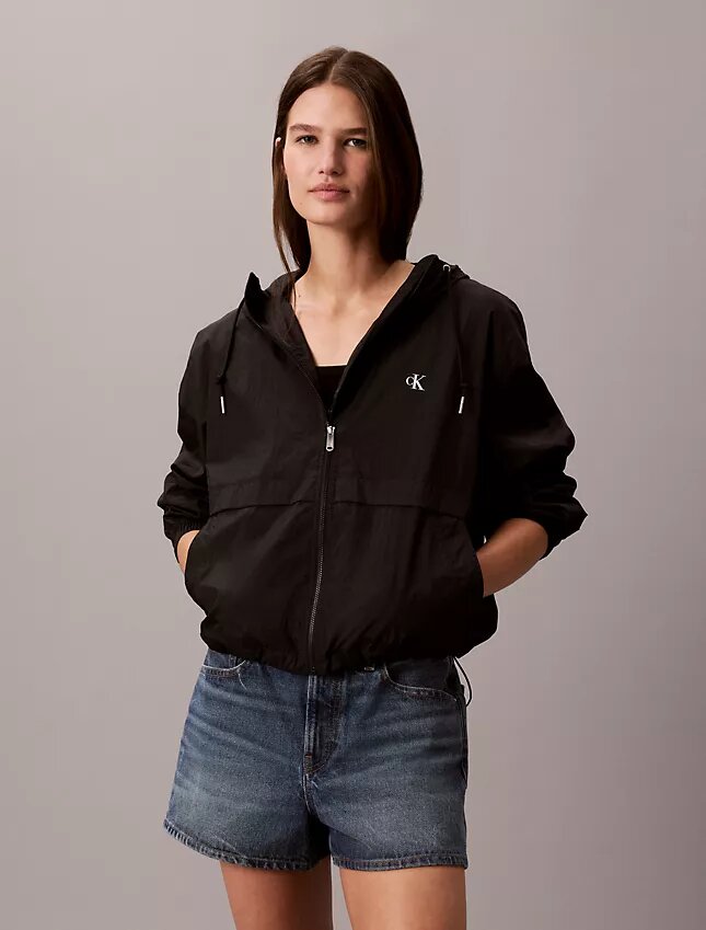 Nylon Relaxed Windbreaker Jacket Nylon Relaxed Windbreaker Jacket